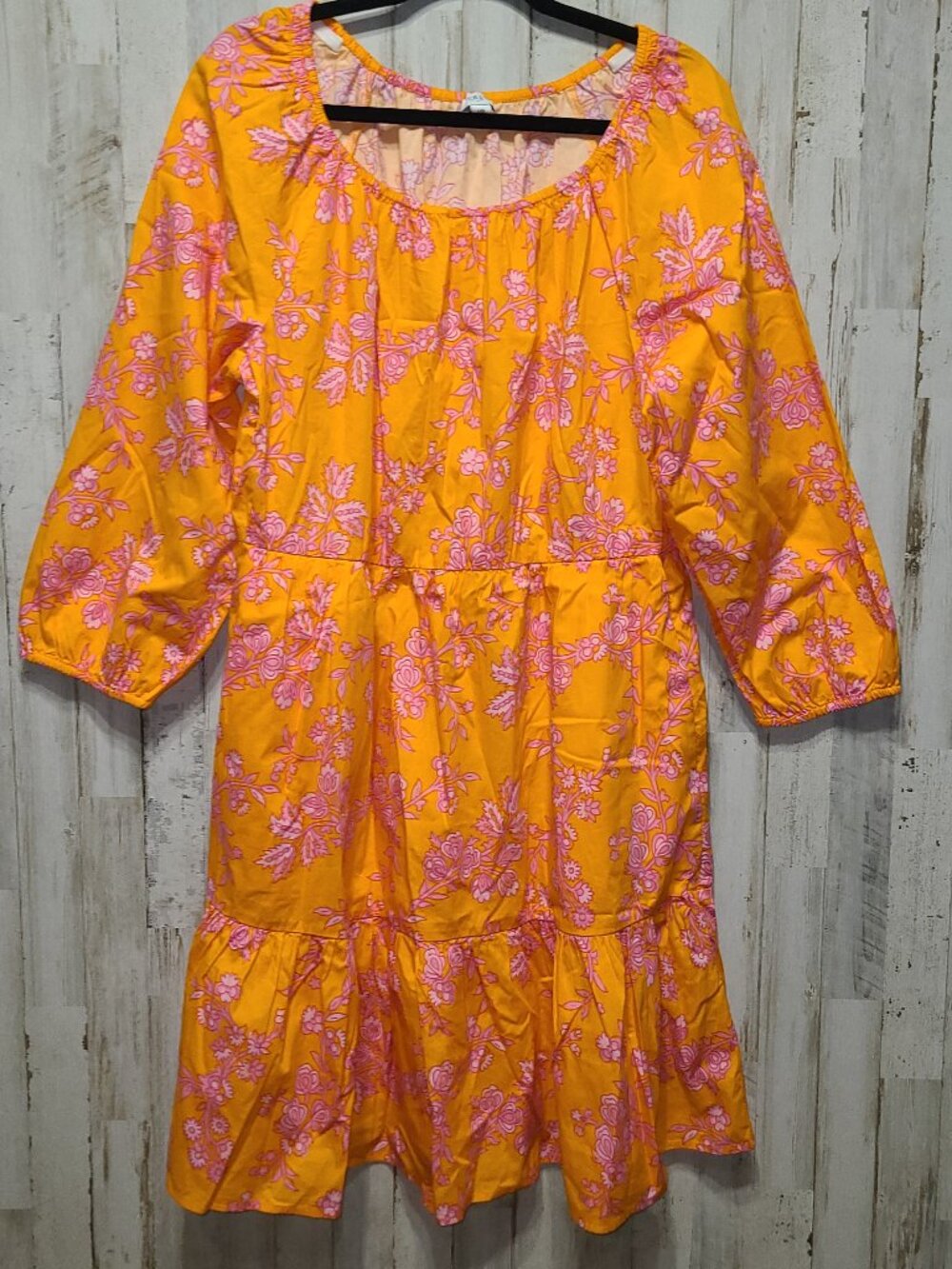 J.CREW size 16 Ruffle Dress Long sleeve Floral Short Flare